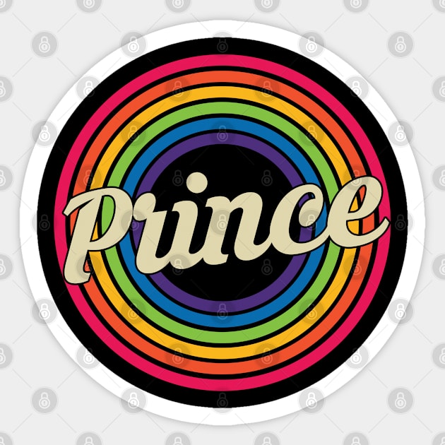 Prince - Retro Rainbow Style Sticker by MaydenArt